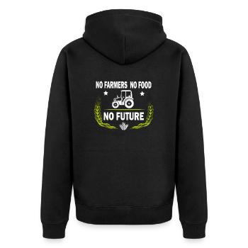 Farmer No Farmers No Food No Future Farmers Demo - Veste à capuche bio Premium Unisexe - noir - Dos - Nico (187cm)