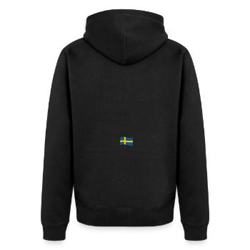 I'm Swedish Funny Swedish T Shirt - Unisex Premium Organic Zip Hoodie - black - Back - Nico (187cm)