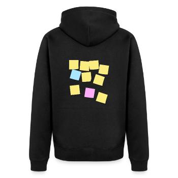 Post-it notes - Veste à capuche bio Premium Unisexe - noir - Dos - Nico (187cm)