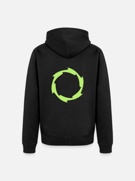 Feuerball - Unisex Premium Bio Zip Hoodie - Schwarz