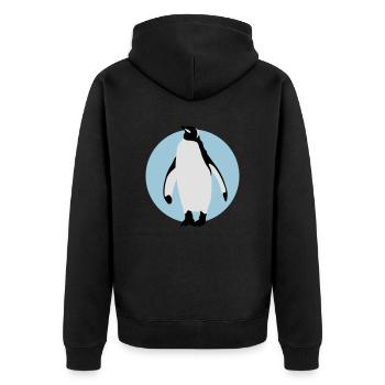pinguin_032013_b_3c - Veste à capuche bio Premium Unisexe - noir - Dos - Nico (187cm)