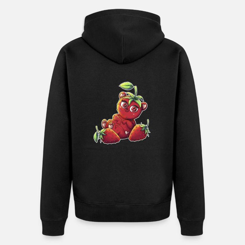 Erdbärchen - Unisex Premium Bio Zip Hoodie - Schwarz