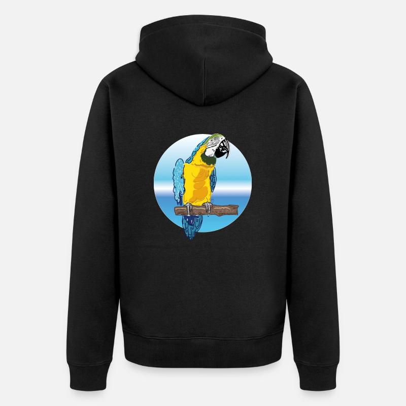 Perroquet - Veste à capuche bio Premium Unisexe - noir