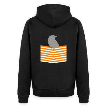 Bird bird budgie - Unisex Premium Organic Zip Hoodie - black - Back - Nico (187cm)
