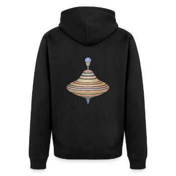 Jupiter - Unisex Premium Organic Zip Hoodie - black - Back - Nico (187cm)