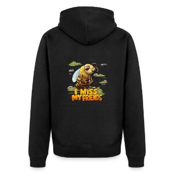 Sauvez les abeilles ! - Veste à capuche bio Premium Unisexe - noir - Dos - Nico (187cm)
