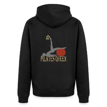 Entraînement Pilates Queen - Veste à capuche bio Premium Unisexe - noir - Dos - Nico (187cm)
