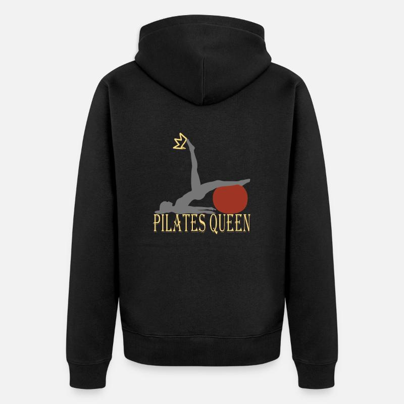Pilates Queen Training - Unisex Premium Bio Zip Hoodie - Schwarz