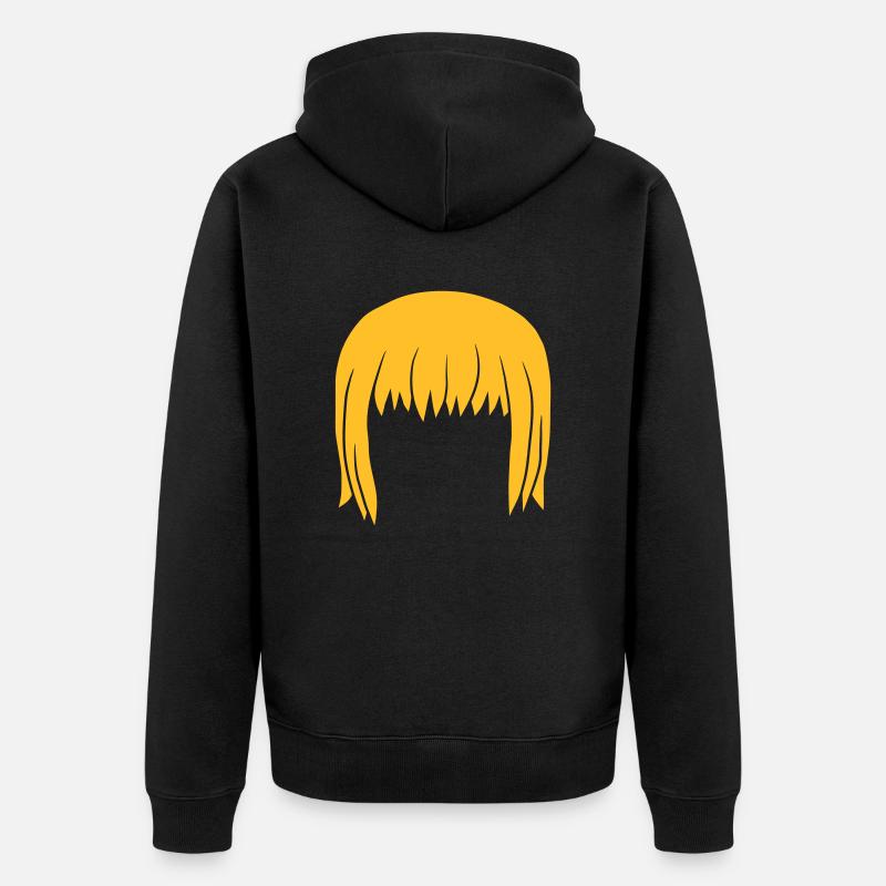 Tête Blonde Bob Coiffure Bob - Veste à capuche bio Premium Unisexe - noir