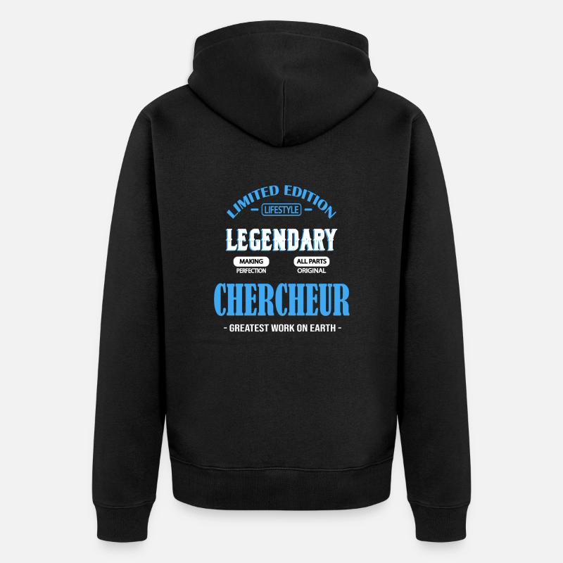 CHERCHEUR - Veste à capuche bio Premium Unisexe - noir