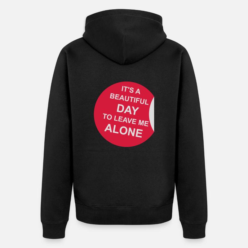 Journée Laissez-moi tranquille - Veste à capuche bio Premium Unisexe - noir