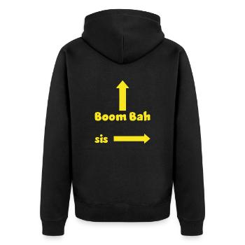 Bienvenue à Flatch Holmes Kelly Mallet Boom Bah Sis - Veste à capuche bio Premium Unisexe - noir - Dos - Nico (187cm)