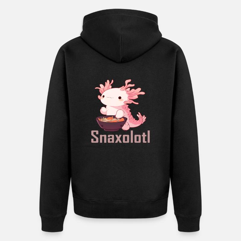 Snaxolotl - Veste à capuche bio Premium Unisexe - noir