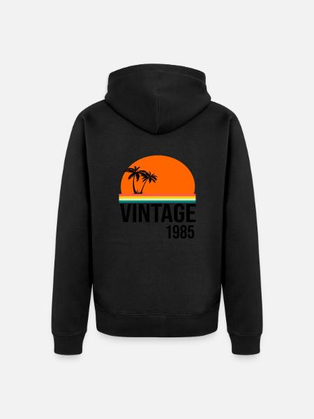 Millésime 1985 - Veste à capuche bio Premium Unisexe - noir
