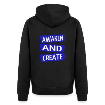 dictons blagues idée présente geek éveil - Veste à capuche bio Premium Unisexe - noir - Dos - Nico (187cm)