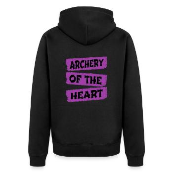 archery for beginners emotional intimacy - Unisex Premium Organic Zip Hoodie - black - Back - Nico (187cm)