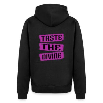 dictons d’anniversaire saveurs exotiques génial - Veste à capuche bio Premium Unisexe - noir - Dos - Nico (187cm)
