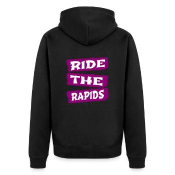 Cool Citation Drôle Rafting Sécurité Aventures Extrêmes - Veste à capuche bio Premium Unisexe - noir - Dos - Nico (187cm)