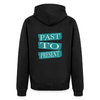 funny memory preservation happy birthday present - Unisex Premium Bio Zip Hoodie - Schwarz - Hinten - Nico (187cm)