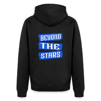 jokes gift idea fun cool space travel awesome - Unisex Premium Organic Zip Hoodie - black - Back - Nico (187cm)