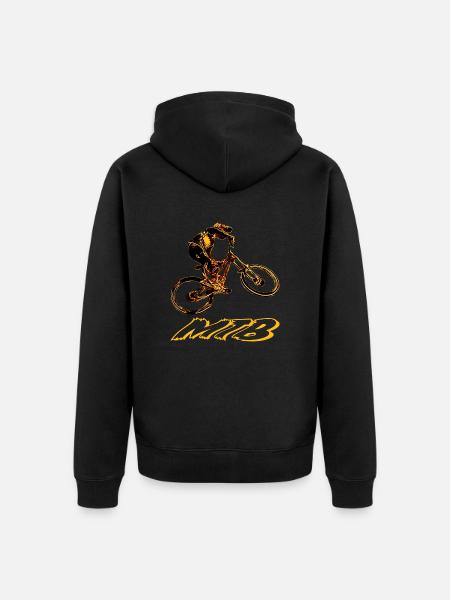 vtt descente - Veste à capuche bio Premium Unisexe - noir
