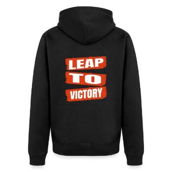ski jumping hills birthday birthday present funny - Unisex Premium Bio Zip Hoodie - Schwarz - Hinten - Nico (187cm)
