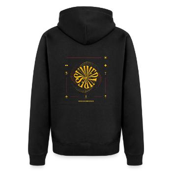 Summer vibes design graphique élégant pour l'été - Veste à capuche bio Premium Unisexe - noir - Dos - Nico (187cm)