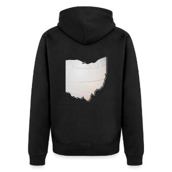 Ohio (United States) | real volleyball | Map - Unisex Premium Organic Zip Hoodie - black - Back - Nico (187cm)