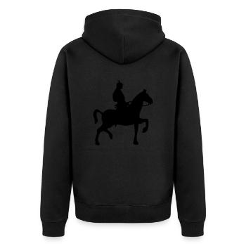 Samurai Rider - Unisex Premium Organic Zip Hoodie - black - Back - Nico (187cm)