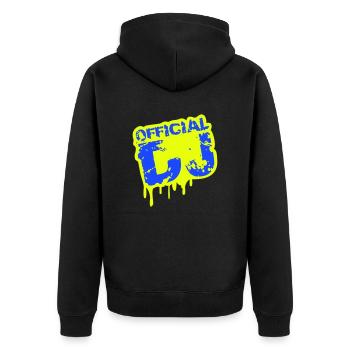 Officiel DJ Music Party Stamp Graffiti Drops - Veste à capuche bio Premium Unisexe - noir - Dos - Nico (187cm)
