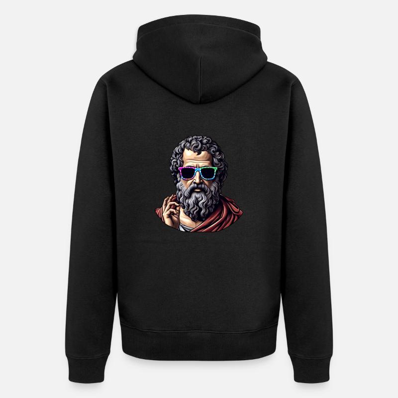 Philosophe cool - Veste à capuche bio Premium Unisexe - noir