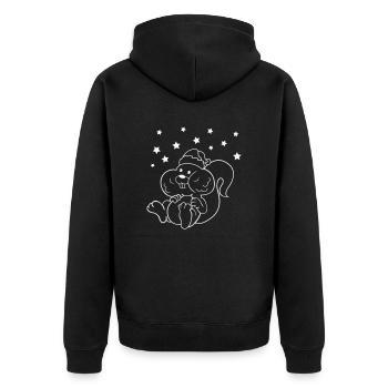 Licorne de Noël - Veste à capuche bio Premium Unisexe - noir - Dos - Nico (187cm)