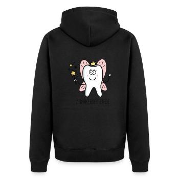 Tooth (replacement) fairy - Unisex Premium Organic Zip Hoodie - black - Back - Nico (187cm)