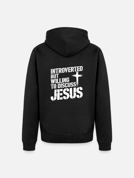 Showing humorous faith - Unisex Premium Organic Zip Hoodie - black