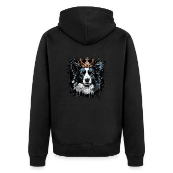 Chien Animal - Veste à capuche bio Premium Unisexe - noir - Dos - Nico (187cm)