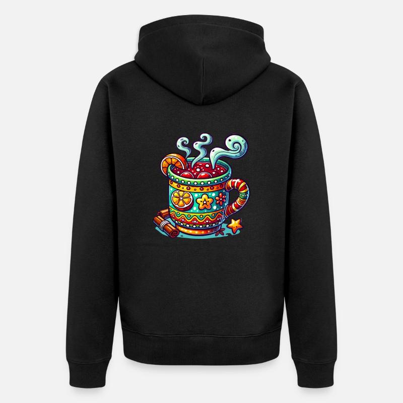Vin chaud Noël - Veste à capuche bio Premium Unisexe - noir