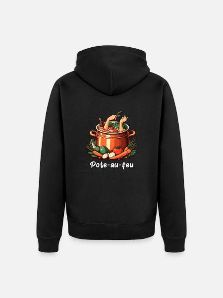 Pote au feu - Unisex Premium Bio Zip Hoodie - Schwarz