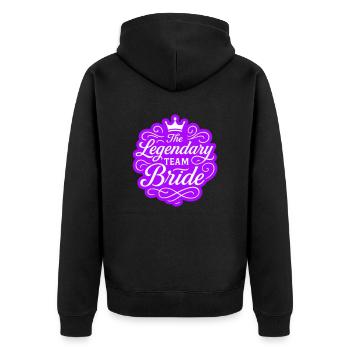 Team Bride Hen Party - Unisex Premium Organic Zip Hoodie - black - Back - Nico (187cm)