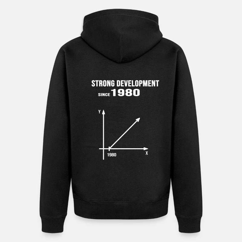1980 Anniversaire Strong Development - Veste à capuche bio Premium Unisexe - noir