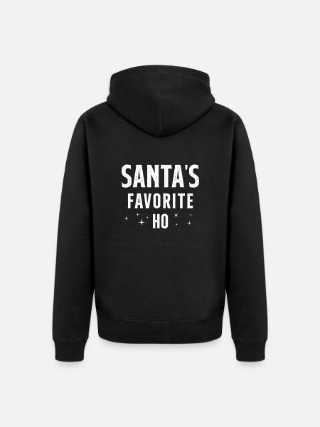 Santa's favorite ho - Unisex Premium Organic Zip Hoodie - black