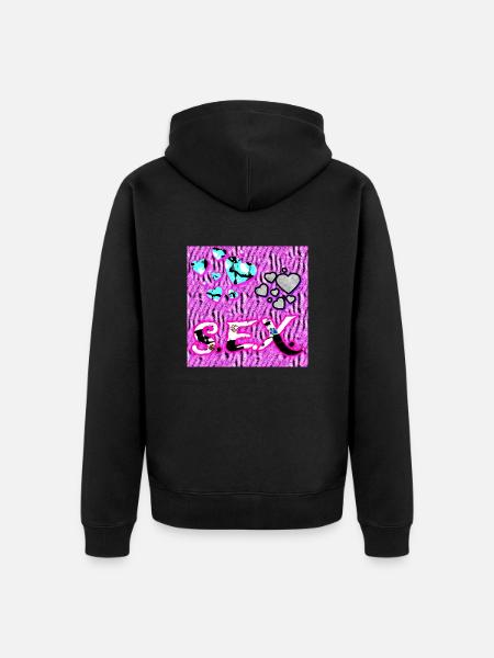 S.E.X. - Herzen - Unisex Premium Bio Zip Hoodie - Schwarz