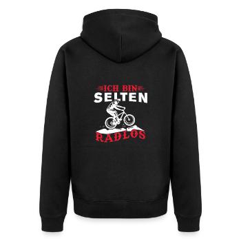 I Am Wheelless Bike Design for Cyclists - Unisex Premium Organic Zip Hoodie - black - Back - Nico (187cm)