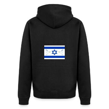 Israël Drapeau Colombe de la Paix Paix Moyen-Orient - Veste à capuche bio Premium Unisexe - noir - Dos - Nico (187cm)