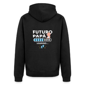 Future Pope 2025 First-time Father 2025 - Unisex Premium Organic Zip Hoodie - black - Back - Nico (187cm)