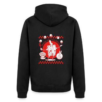 Bob l'Éponge Design Rouge Et Blanc - Veste à capuche bio Premium Unisexe - noir - Dos - Nico (187cm)
