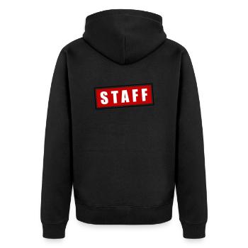 staff - Veste à capuche bio Premium Unisexe - noir - Dos - Nico (187cm)