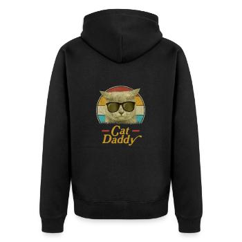 Retro Cat Daddy 80s 90S Style Retro Cat Lunettes de soleil - Veste à capuche bio Premium Unisexe - noir - Dos - Nico (187cm)