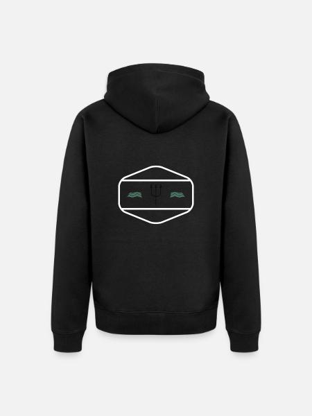 Aquarius - Unisex Premium Organic Zip Hoodie - black
