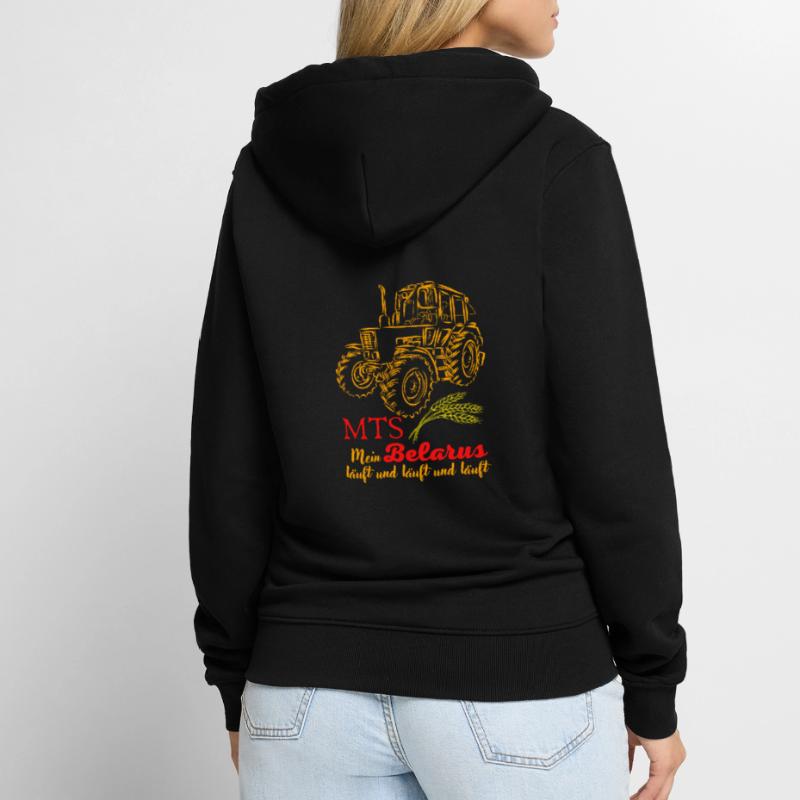Biélorussie MTS / Ma Biélorussie est en cours d'exécution et en cours d'exécution. nostalgie de la RDA Veste à capuche bio Premium Unisexe