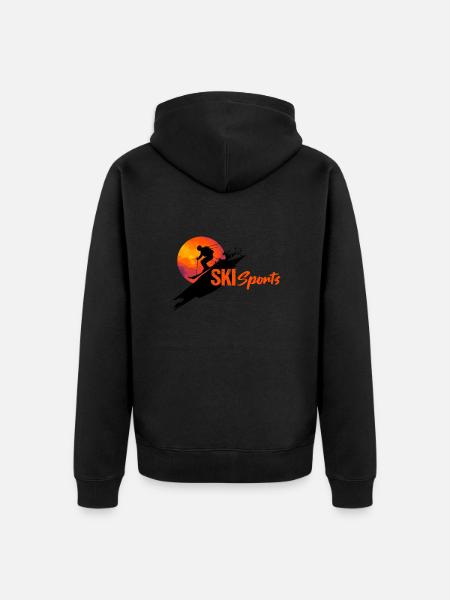 Ski Sports - Unisex Premium Organic Zip Hoodie - black